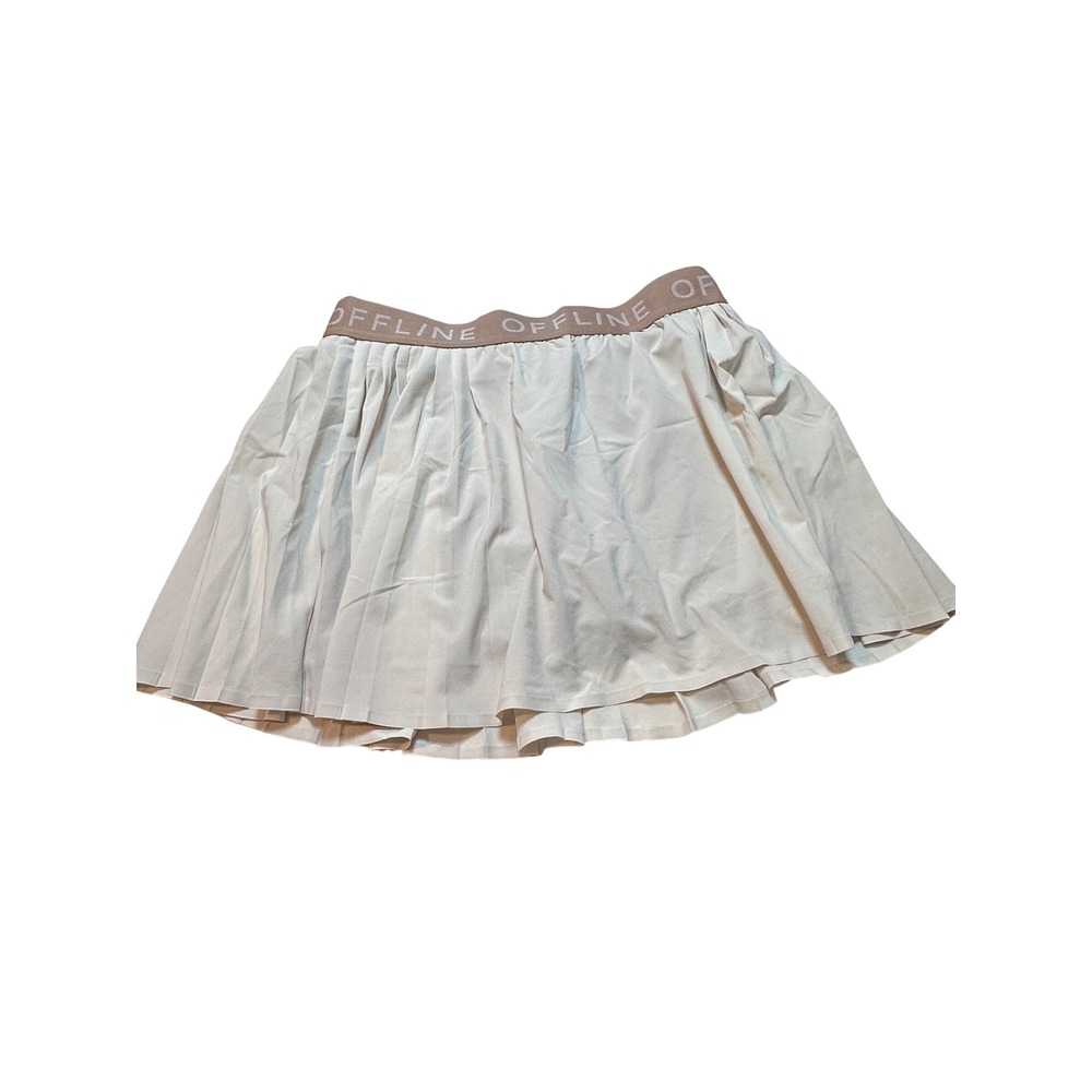 OFFLINE by Aerie Pleated Tennis Skirt Athletic‎ Skort Beige Women's SZM Tennis